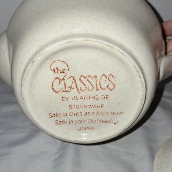 Vintage Hearthside Stoneware Baroque Coffee Teapot Hand Painted JAPAN - Picture 5 of 6